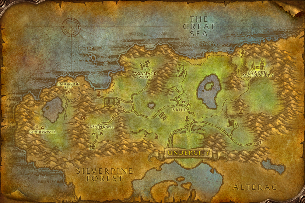 Tirisfal Glades map