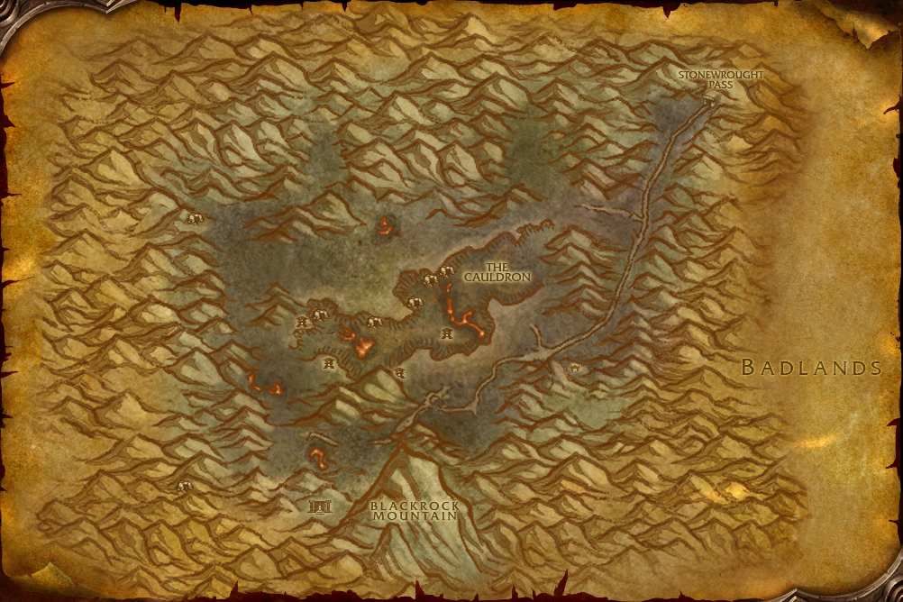 Searing Gorge map