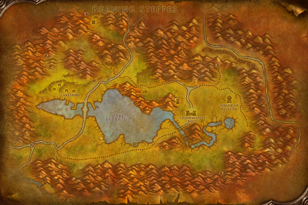 Redridge Mountains map
