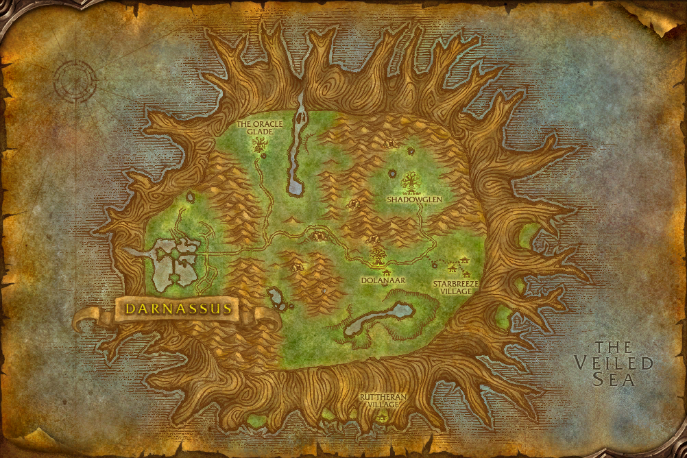 Teldrassil map