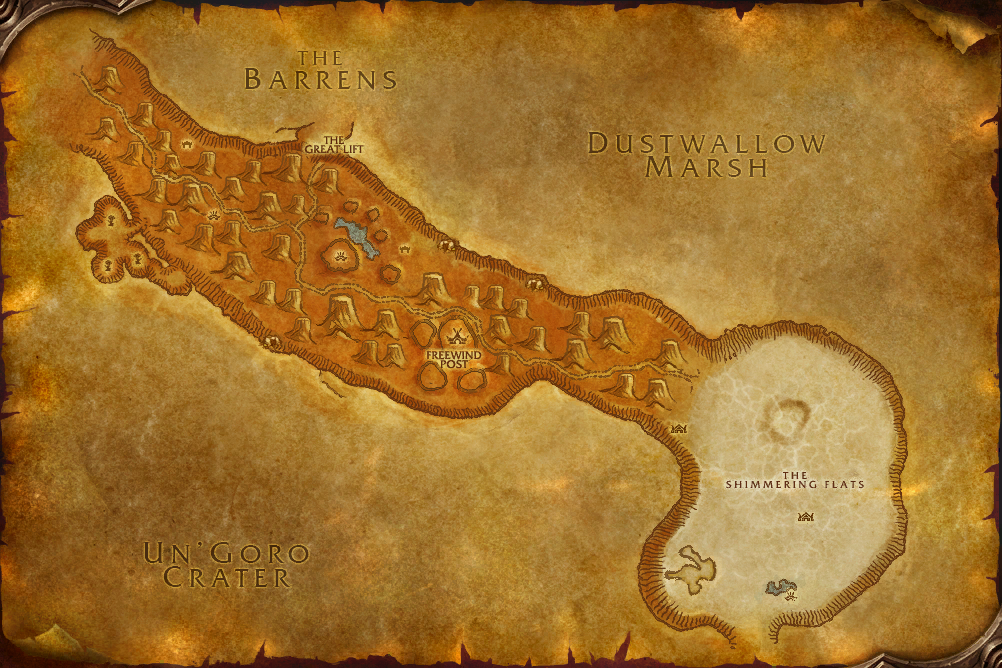 Thousand Needles map