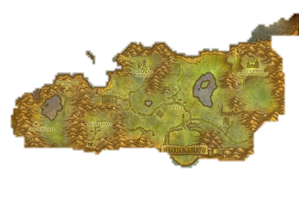 Map of Tirisfal Glades