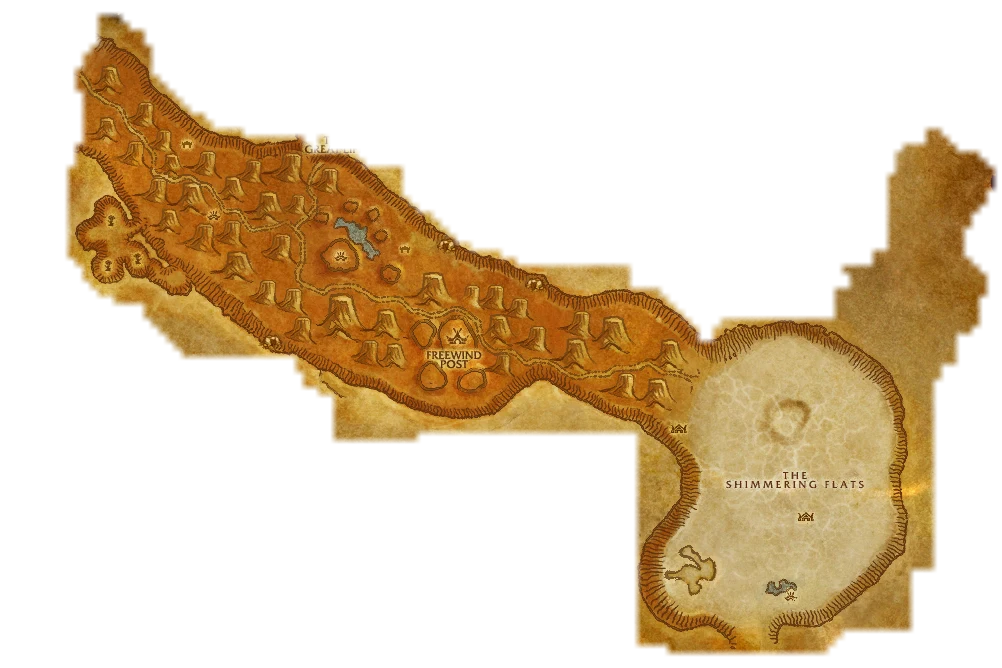 Map of Thousand Needles